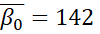 the mean of the beta-nought posterior predictive distribution is 142